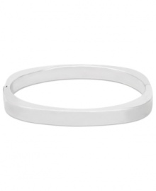 Bangles are the need-it-now accessory of the season, and this squared number is no exception! Crafted in sterling silver, this sleek rounded-edge square bangle is an instant style staple. Approximate diameter: 2-1/8 x 2-5/8 inches.