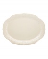 With fanciful beading and a feminine edge, this plater from the Lenox French Perle white dinnerware collection has an irresistibly old-fashioned sensibility. Hard-wearing stoneware is dishwasher safe and, in a soft white hue with antiqued trim, a graceful addition to every meal. Qualifies for Rebate