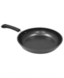 Your everyday companion! Pairing heavy-forged aluminum with stainless steel, this professional fry pan steps up to everything from breakfast favorites to dinnertime staples by demonstrating incredible heat conduction for even, perfect results. A nonstick, dishwasher-safe construction takes the hassle right out of cooking & cleanup. Lifetime warranty.