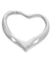 String this iconic floating heart charm onto your favorite chain for a truly romantic look. Crafted in diamond-cut 14k white gold. Chain not included. Approximate length: 2/5 inch. Approximate width: 3/10 inch.