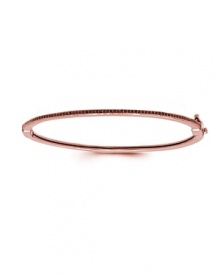 If simple, Crislu's rose gold-plated bangle lends striking sparkle to every look.