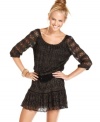 This Urban Hearts belted dress is lacy and shimmery and everything else that's pretty!