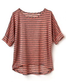 Aqua Girls' Stripe Hi Lo Dolman Top - Sizes S-XL