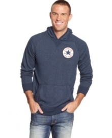 Bold and brash. Your style gets a hip addition with this hoodie from Converse with big logo graphic detail. (Clearance)