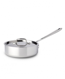 Conquer sautéing, frying, searing and more with the versatility of this must-have piece. High-performance and classic styling with a durable stainless steel interior, a pure aluminum core and a hand-polished magnetic stainless steel exterior set this deep sauté out in your space. Lifetime warranty.