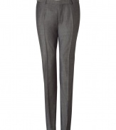 Sharp style comes to your closet with these sophisticated pants from Hugo - Flat front, off-seam pockets, back welt pockets with buttons - Slim fit - Transitions from the office to evening effortlessly - pair with a button-down and matching blazer