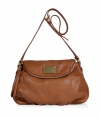 Finish your look on an effortless cool note with Marc by Marc Jacobs ultra versatile slouchy leather flap-over Natasha bag - Front flap pocket with logo plaque and zip, magnetic snap underneath, slouchy shape, adjustable shoulder strap, logo lining, zippered back wall pocket, 2 front wall slit pockets - Perfect for everyday use or for off-duty casual ensembles