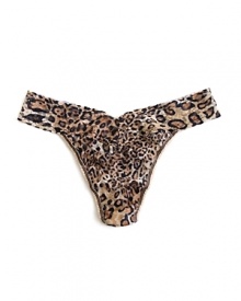 Go wild for Hanky Panky's original rise thong in a playful leopard print.