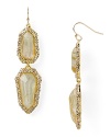 Shape meets sparkle with these quartz and gold-plated earrings from Alexis Bittar. This exclusive pair epitomizes the brand's eclectic edge, so wear them to exude downtown cool.