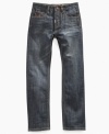 He's never too little to sport big style, get him geared up in these sweet classic and comfy jeans by LRG.