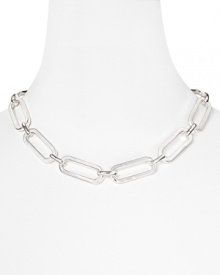 On the right side of classic, Lauren by Ralph Lauren's silver-plated necklace is a bold choice layered over a crisp neckline or cocktail dress.