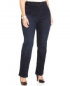 Dress up your casual look with Style&co.'s plus size skinny jeans, finished by a sleek dark wash.