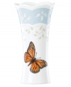 Spring is perpetually in season with whimsical Butterfly Meadow giftware. Pretty butterfly and floral motifs grace small white vases with an elegant flare and charming scalloped edge. Qualifies for Rebate