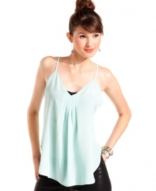 An important piece for any healthy wardrobe, this spaghetti strap top from Ali & Kris looks great with everything from denim skirts to leather pants.