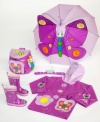 When it rains, it pours...but that's no excuse to waterproof your kids in boring slickers, not when Kidorable is here! This adorable hooded rain coat is printed with butterflies and features butterfly- and flower-shaped waterproof patch pocket. Snap front. Imported. Comes with matching hanger. Check out the Kidorable Butterfly Rain Boots and Umbrella.