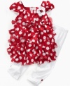 Ladybugs are lucky and she will be too when you give her this adorable polka-dot dress with leggings from Rare Editions.