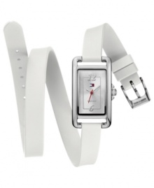 Keep your fashion fresh with this double-wrap watch from Tommy Hilfiger.