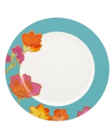 Mixing Impressionistic florals with exciting color, Floral Fusion dinnerware by Lenox is a modern collection for the classic at heart. Golden tones highlight each blossom on these dinner plates, making for a captivating table arrangement. Qualifies for Rebate