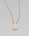 A delicate style with a dazzling teardrop pendant in 18k rose gold. Diamonds, .11 tcw18k rose goldLength, about 15 to 16½; adjustablePendant size, about ½Lobster clasp closureImported 