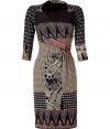 Elevate your party-ready style in this stretch silk printed frock from Etro - V-neck, three-quarter sleeves, draping at waistline, fitted silhouette, all-over mixed print - Wear with statement sandals and an embellished clutch