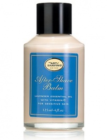 Soothes, refreshes and regenerates the skin after shaving. Formulated with grapeseed extract, shea butter and vitamin C. It moisturizes, rejuvenates and revitalizes to promote healthy skin. Recommended for normal, sensitive and dry skin. Antiseptic and alcohol-free. 4 oz. 