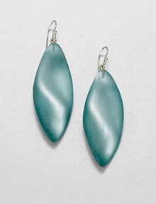 From the Lucite Collection. Simple, shapely leaves of hand-sculpted, hand-painted Lucite frame your face with elegance and rich color.LuciteGoldtoneDrop, about 2.75Width, about .75Ear wireMade in USA