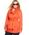 Layer your spring looks with MICHAEL Michael Kors' plus size trench coat-- it's a must-have classic!