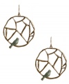 Trend alert: this style will have you tweeting! Lucky Brand's delicate drop earrings feature cut-out branches that cradle a tiny, blue songbird. Now that's something to sing about! Set in gold tone mixed metal with epoxy accents. Approximate drop: 2-1/4 inches.