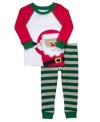 He might be too excited to sleep, but at least he can dress the part in this cute Christmas set from Carter's.