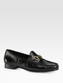 Glassy patent leather loafers adorned by a 60th-anniversary horsebit buckle. Patent leather upperLeather lining and solePadded insoleMade in Italy