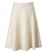 Channel the of-the-moment midi-skirt trend in this luxe-yet-romantic swing skirt from Ralph Lauren Collection - Fitted waist, flared skirt, concealed side zip closure - Wear with a fitted blouse, a cropped blazer, and peep-toe pumps