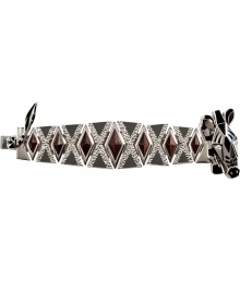 Add a stylish accent to your everyday style with this cheeky-chic silver zebra bracelet from Marc by Marc Jacobs - Etched silver-tone with diamond-shaped cut-out details, zebra-shaped clasp - Perfect for an elevated jeans-and-tee ensemble