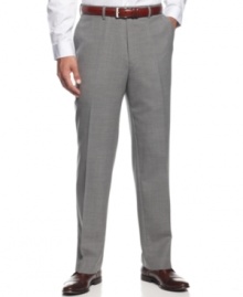 Polish your office look with these crisp flat-front pants from Louis Raphael.