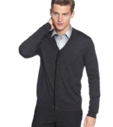 Feel at home and relax in this soft cardigan by Calvin Klein.