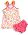 She'll be a blooming beauty in this darling flower-print dress and matching bloomers from adidas.