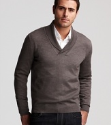 A classic shawl collar sweater, rendered in rich wool from BOSS Black.