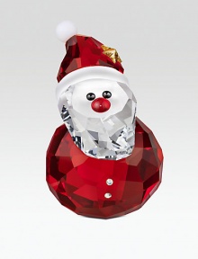 As part of a holiday tableau or on its own, this charming little Santa in red and clear crystal is shaped to gently rock and roll, sparkling all the way.CrystalAbout 1.5H X 1WMade in Austria