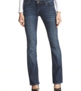 Accentuate your figure in Kut from the Kloth's ultra-flattering skinny jeans, featuring the slightest bootcut leg for a lengthening look.