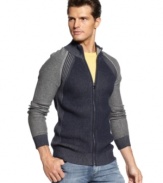 This INC International Concepts sweater is great solo or as a light jacket on warmer days.