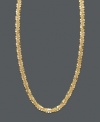 A gold rope of elegance. This intricate, faceted chain is crafted in 14k gold. Approximate length: 20 inches.