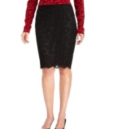 Build your wardrobe with Charter Club's classic pencil skirt, made from ladylike lace.