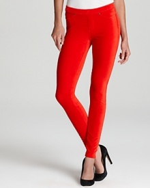 Fitted and fashionable, these stretchy corduroy leggings from HUE look great tucked into boots.