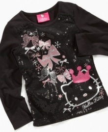 Mesh makes this Hello Kitty tee extra fun, with a Hello Kitty crown graphic exclusive to Macy's!