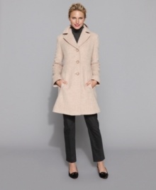 A stylish winter staple, this wool-blend coat from Anne Klein works over all your cold weather layers. (Clearance)