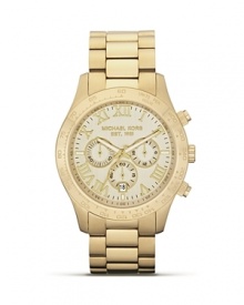 MICHAEL Michael Kors is right on time with this rich two-toned watch. With luxe gold and champagne hues, this classic style is designed for easy heritage style.