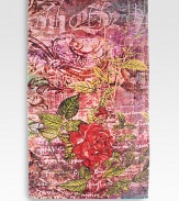 So richly colored and meticulously detailed, this plush beach towel has the look of a tapestry you'd hang on your wall.Pre-washed and pre-shrunkThick terryCotton70L X 40WMachine washMade in USA