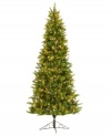 Tall and impressive with the look of a real pine, this Kurt Adler Christmas tree ensures your holidays will always be picture perfect. Eight-hundred dazzling clear lights mean it's beautiful the second you set it up.