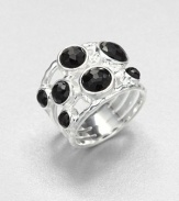 From the Rock Candy Collection. This constellation ring with its multi-band design is dramatically dotted with faceted black onyx, striking against the setting of gleaming sterling silver.Black onyxSterling silverWidth, about 1Imported