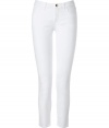 Build the foundations of chic spring looks with these pristine skinny jeans from Emilio Pucci - Four-pocket styling, skinny leg, comfortable mid-rise cut - Form-fitting, ankle length - Pair with everything from modern knits and ankle boots to feminine tops and heels