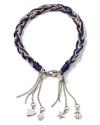 Embrace an artistic outlook with this braided cord bracelet from Good Charma, accented by dangling sterling silver charms.